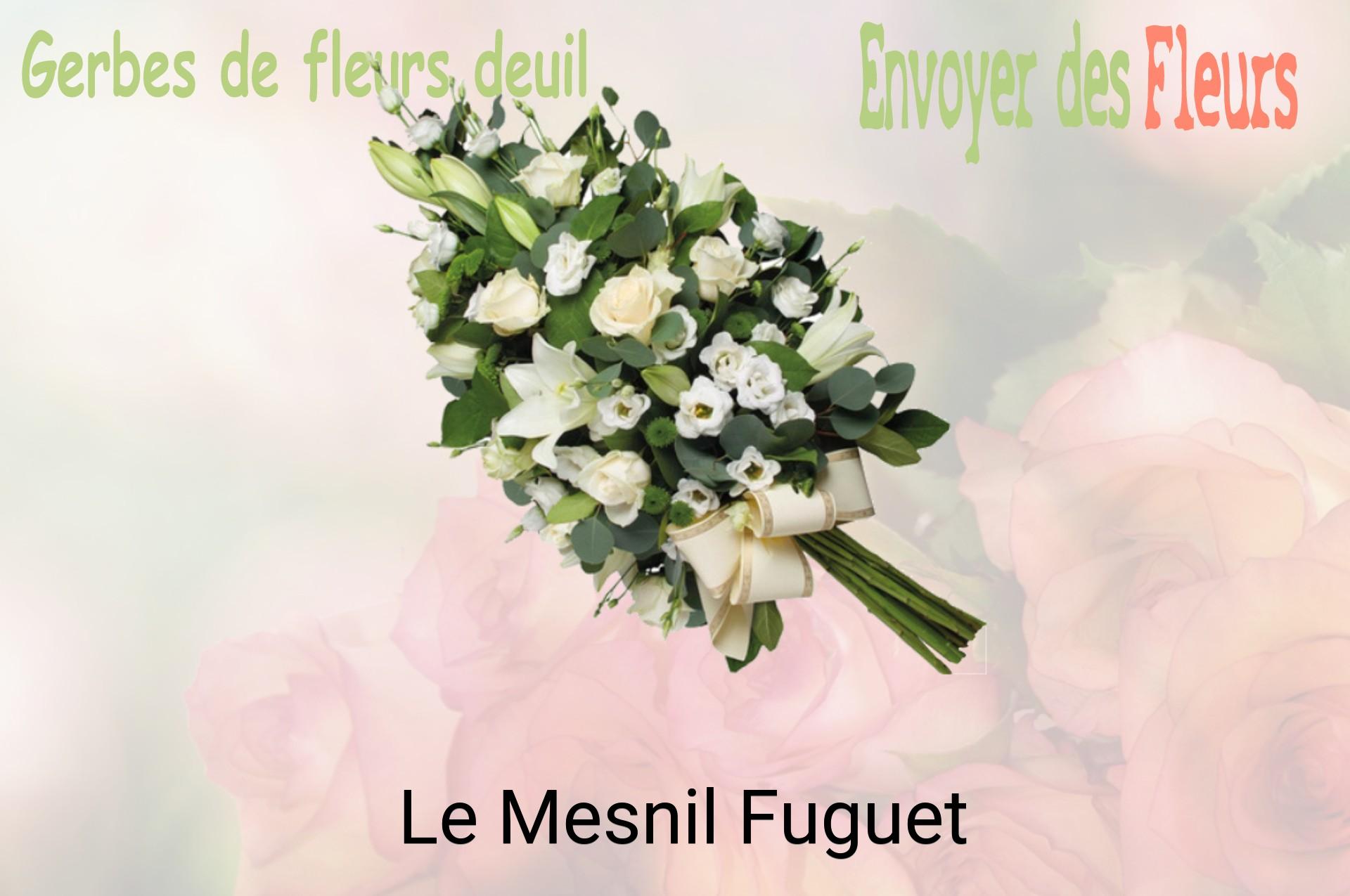Gerbe de fleurs de deuil livrée à Le Mesnil-Fuguet